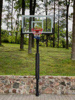 Betonējams basketbola statīvs Bilaro Fortus 136x80cm, 8mm rūdīts stikls