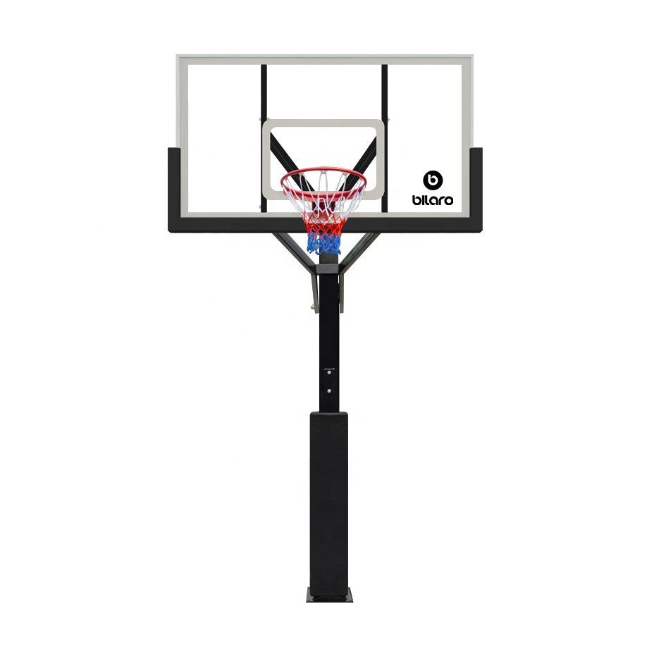 Betonējams basketbola statīvs Bilaro Tuscon 152x90cm, 10mm rūdīts stikls + aizsardzība