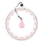 Vingrošanas aplis HHW06 PINK HULA HOOP WITH WEIGHT + COUNTER HMS