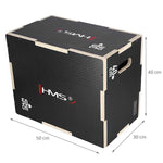 Pliometriskā kaste HMS DSC03 BLACK 50x40x30CM