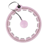Vingrošanas aplis HHW09 PINK HULA HOOP WITH WEIGHT + COUNTER HMS