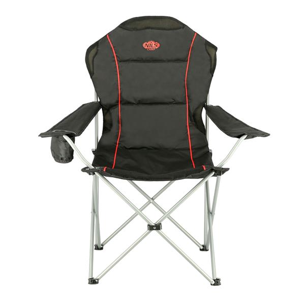 Kempinga krēsls NC3080 BLACK-RED CAMP CHAIR NILS CAMP