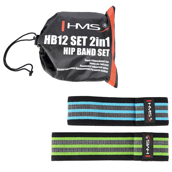Pretestības gumiju komplekts HB12 SET 2in1 HIP BAND SET HMS