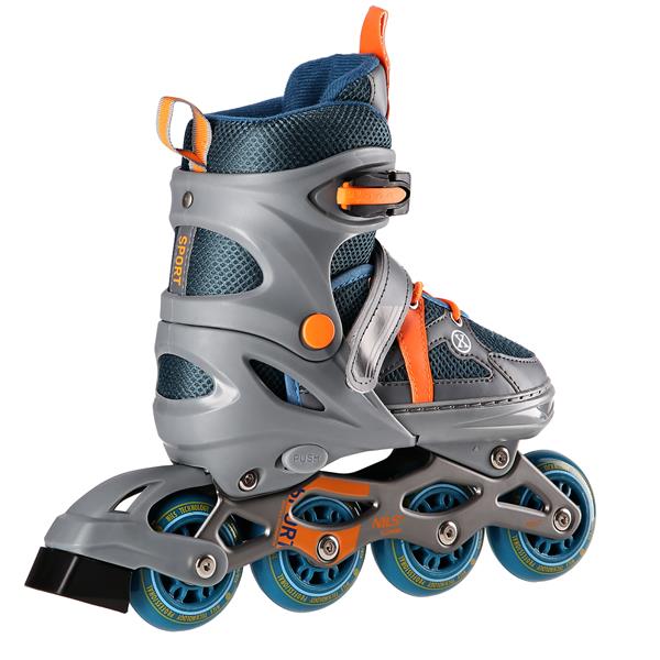 Skrituļslidas NJ1828A GRAY-ORANGE SIZE S(31-34)  IN-LINE SKATES NILS EXTREME