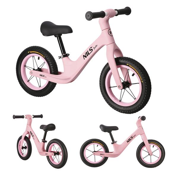 RB100 PINK Līdzsvara velosipēds NILS FUN