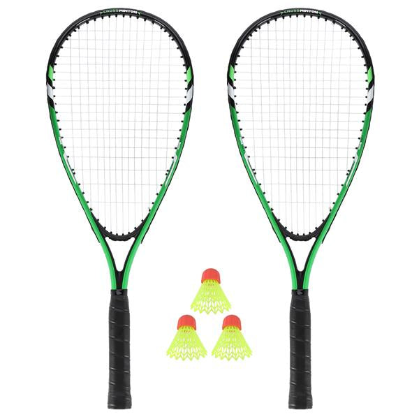 NRS001 KROSMINTONA KOMPLEKTS 2 RAKETES + SHUTTLECOCKS NILS