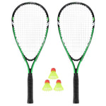 NRS001 KROSMINTONA KOMPLEKTS 2 RAKETES + SHUTTLECOCKS NILS