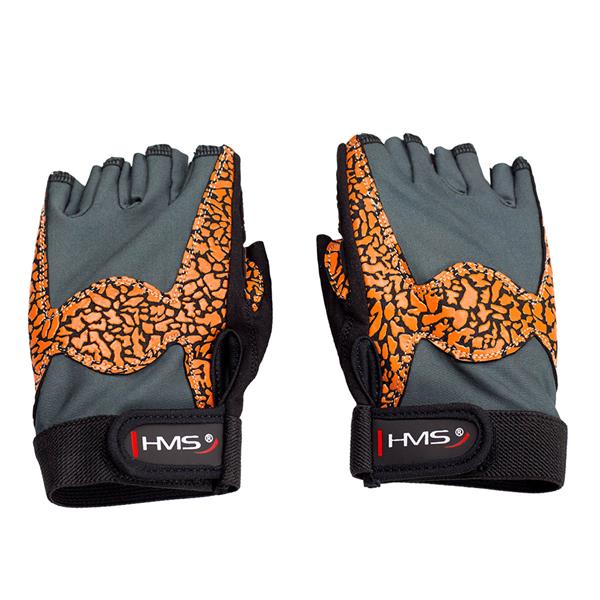 RST03 M IZMĒRA M LADY FITNESS CIMDI HMS (oranži - pelēki)