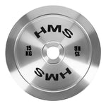 TOS150 Kalibrēts metāls Olimpiskais svaru disks 15 KG HMS