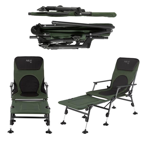 Makšķerēšanas krēsls NC1802 FISHING CHAIR SET NILS CAMP
