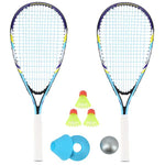 Komplekts NRS005 CROSSMINTON SET 2 ROCKETS SHUTTLECOCKS MARKERS BALL COVER NILS