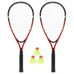 Komplekts NRS001 CROSSMINTON SET 2 ROCKETS SHUTTLECOCKS RED COVER NILS
