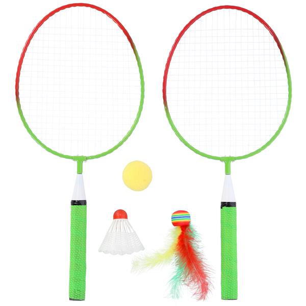 Badmintonma komplekts NRZ051 STEEL /2 ROCKETS + SHUTTLECOCKS + BALLS JUNIOR NILS