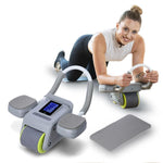 AUTOMĀTISKAIS VĒDERA MUSKUĻU VINGRINĀJUMA RATENIS KA08 GRAY AB WHEEL FOR EXERCISING ABS MUSCLES HMS