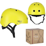 Komplekts MR290+H230 HELMET WITH PROTECTORS SET YELLOW SIZE S NILS EXTREME