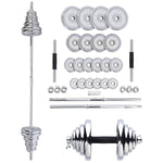 Hanteļu un svara stieņa komplekts + čemodāns STC50 2x25KG HMS