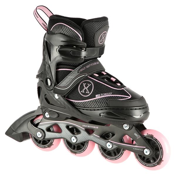 Skrituļslidas NA11008 BLACK-VIOLET M (35-38) IN-LINE SKATES NILS EXTREME