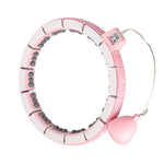 REGULĒJAMS HULA HOP FH06 ROZĀ KOMPLEKTS AR SVARU UN LENTI + JOSTA BR160