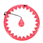 Vingrošanas aplis ar atsvaru OHA01 HULA HOOP RED WITH MASSAGE POINTS AND WEIGHT ONE FITNESS