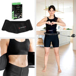Komplekts HULA HOOP HHW02 BLACK WITH WEIGHT HMS + WAIST SUPPORT BR163 BLACK PLUZ SIZE