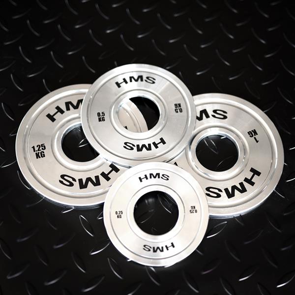 TOS Komplekts Kalibrēts metāls Olimpiskie svaru diski  2 x 0.25 - 1.25 KG (6 KG) HMS