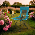 Kempinga krēsls NC3302 BLAU-GRAUER TOURIST-STUHL NILS CAMP