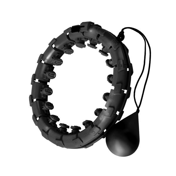 Komplekts HULA HOOP OHA01 BLACK WITH WEIGHT ONE FITNESS + WAIST SUPPORT BR125