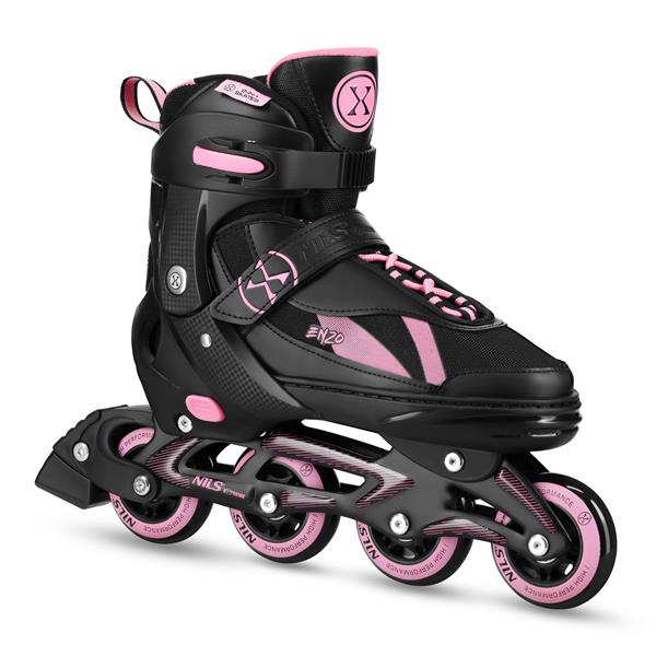 Skrituļslidas/Hokeja slidas NH382 IN-LINE SKATES/HOCKEY ICE SKATES SET 2IN1 ENZO PINK SIZE L(40-43) NILS EXTREME