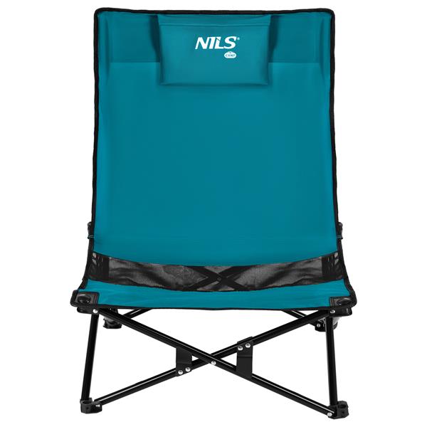 Kempinga krēsls NC3306 BEACH CHAIR BLUE BLACK NILS CAMP