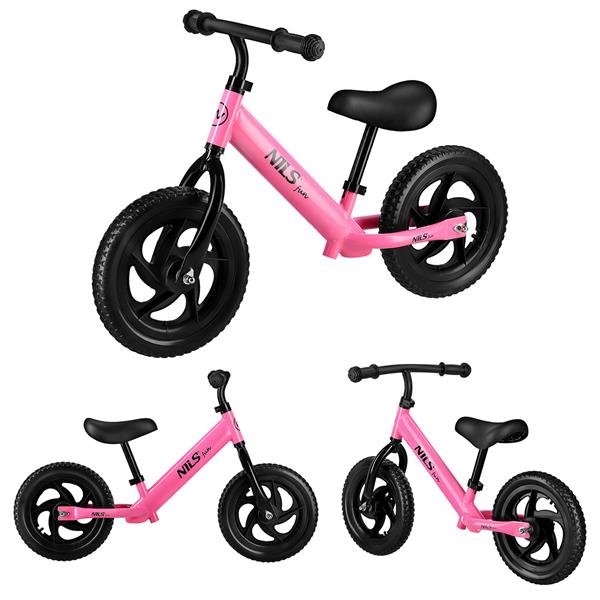 RB012 PINK Līdzsvara velosipēds NILS FUN