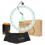Komplekts HULA HOOP HHW06 GREEN WITH A GRAVITY BALL AND COUNTER HMS + WAIST SUPPORT BR163 BLACK