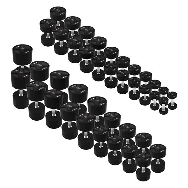 Hanteļu komplekts HPC SET POLYURETHANE DUMBBELLS 2 x 2.5 - 50 KG CPU  - 1050 KG HMS