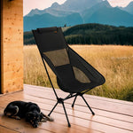 Kempinga krēsls NC3321 FALTSTUHL ULTRA LIGHT BLACK NILS CAMP