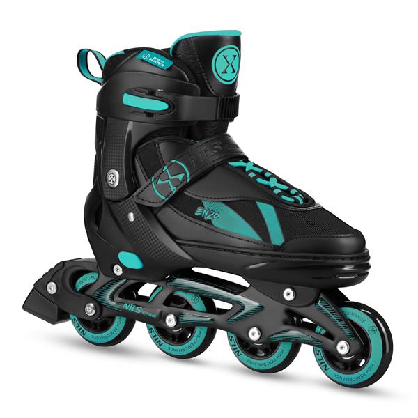 Skrituļslidas/Hokeja slidas NH382 IN-LINE SKATES/HOCKEY ICE SKATES SET 2IN1 ENZO GREEN SIZE XS(28-31) NILS EXTREME