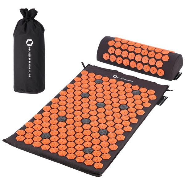 Akupresūras paklājiņš ar spilvenu AKM01 Melna
