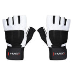 RST04 IZMĒRA M FITNESS CIMDI HMS (BALTS-MELNI)