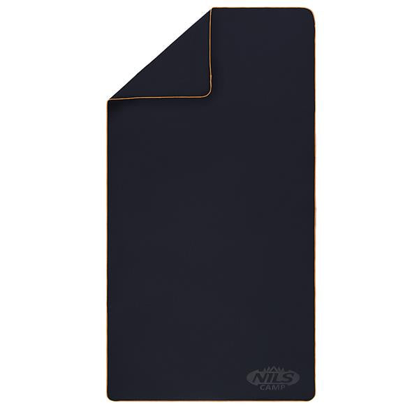 NCR12 BLACK-ORANGE MICROFIBRE TOWEL 180x100 NILS CAMP