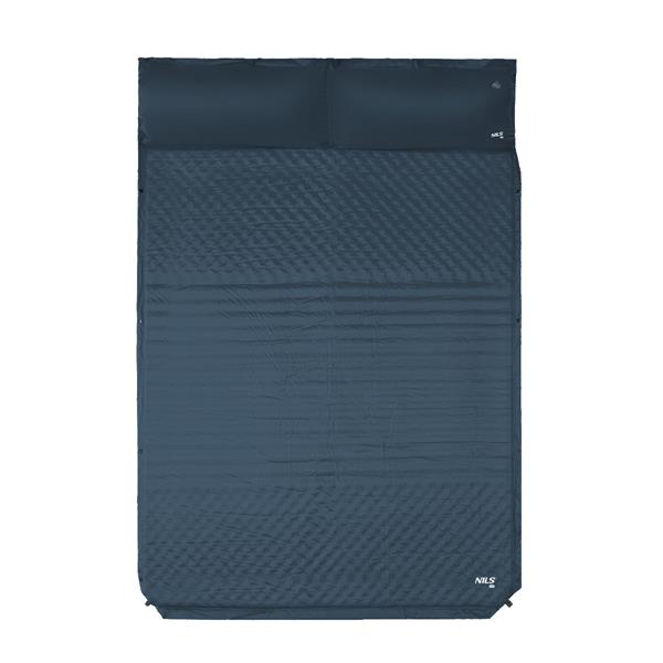 Pašpiepūšamais paklājiņš ar spilvenu NC4060 ANTHRACITE SELF INFLATING DOUBLE MAT WITH CUSHION NILS CAMP