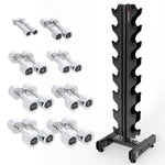 CHD hanteles KOMPLEKTS 2 x 1 — 8 KG (72 KG) + STR36 HMS STATĪVS