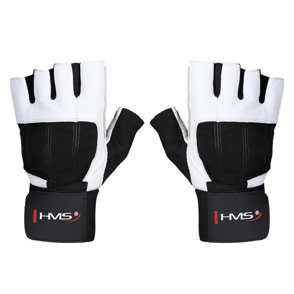 RST04 IZMĒRA XL FITNESS CIMDI HMS (BALTS-MELNI)