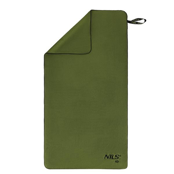 NCR15 mikrošķiedras dvielis militāri haki krāsā 120x60 cm Nils Camp