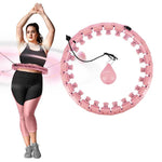 KOMPLEKTS HULA HOOP PLUS IZMĒRS HHW12 ROZĀ AR SVARU HMS + VIDUKĻA ATBALSTS BR163 SARKANS