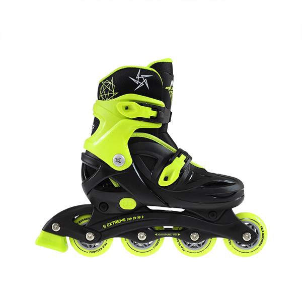 Skrituļslidas NJ/NA0321 A BLACK-LIME SIZE S (26-30) IN-LINE SKATES NILS EXTREME