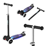 Skrejritenis HLB1310 LED SCOOTER BLACK NILS FUN