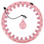Vingrošanas aplis HHW01 HULA HOOP PINK WITH WEIGHT HMS