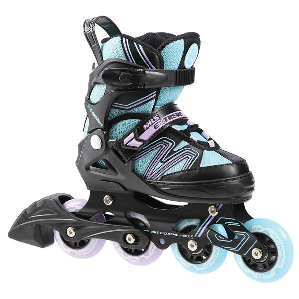 Skrituļslidas NA14169 A BLACK-BLUE SIZE M 35-38 IN-LINE SKATES NILS EXTREME