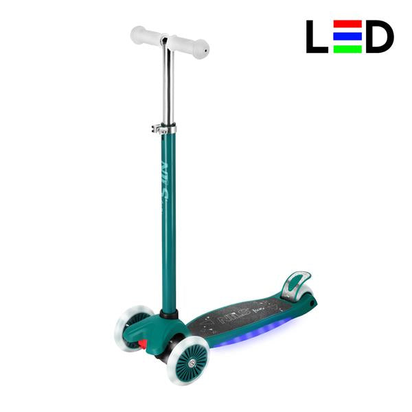 Skrejritenis HLB1310 LED SCOOTER GREEN NILS FUN