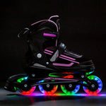 NJ19803A LED PINK SIZE. S(31-34) IN-LINE Skrituļslidas NILS EXTREME