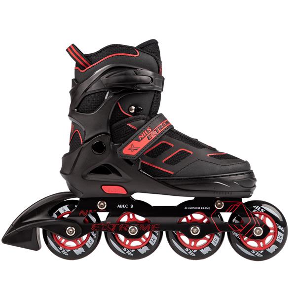Skrituļslidas NA14174 A BLACK-RED SIZE L IN-LINE SKATES NILS EXTREME