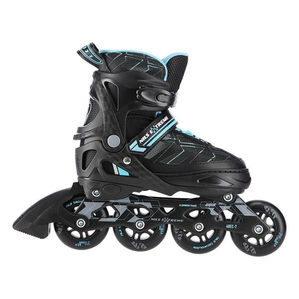 Skrituļslidas NA11002 BLACK / BLUE L (39-42) IN-LINE NILS EXTREME